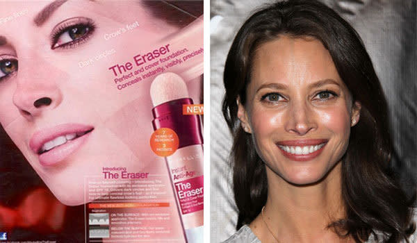 The Maybelline ad in question and Christy Turlington