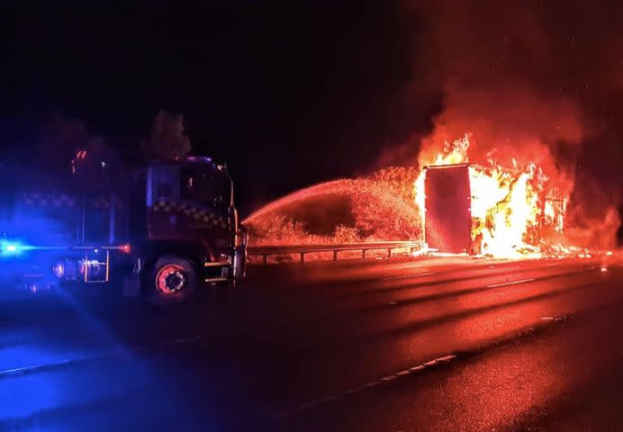 Truck fire in Sydney's southwest. 
