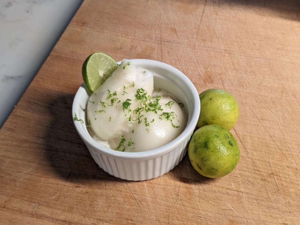 <p>Key lime sorbet adapted from a Ninja Creami Creations recipe</p>
