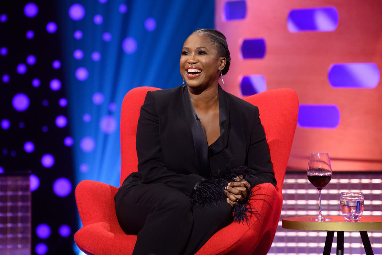 EDITORIAL USE ONLY Motsi Mabuse during the filming for the Graham Norton Show at BBC Studioworks 6 Television Centre, Wood Lane, London, to be aired on BBC One on Friday evening. Picture date: Thursday October 21, 2021.