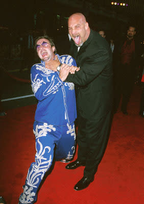 David Arquette and Bill Goldberg at the premiere of Warner Brothers' Ready To Rumble