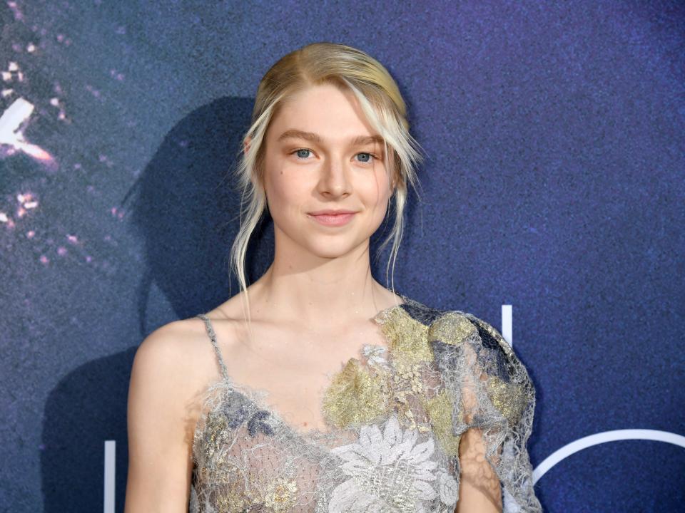 hunter schafer on a red carpet