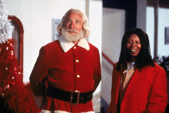 Actors Whoopi Goldberg and Sir Nigel Hawthorne perform in the television show 