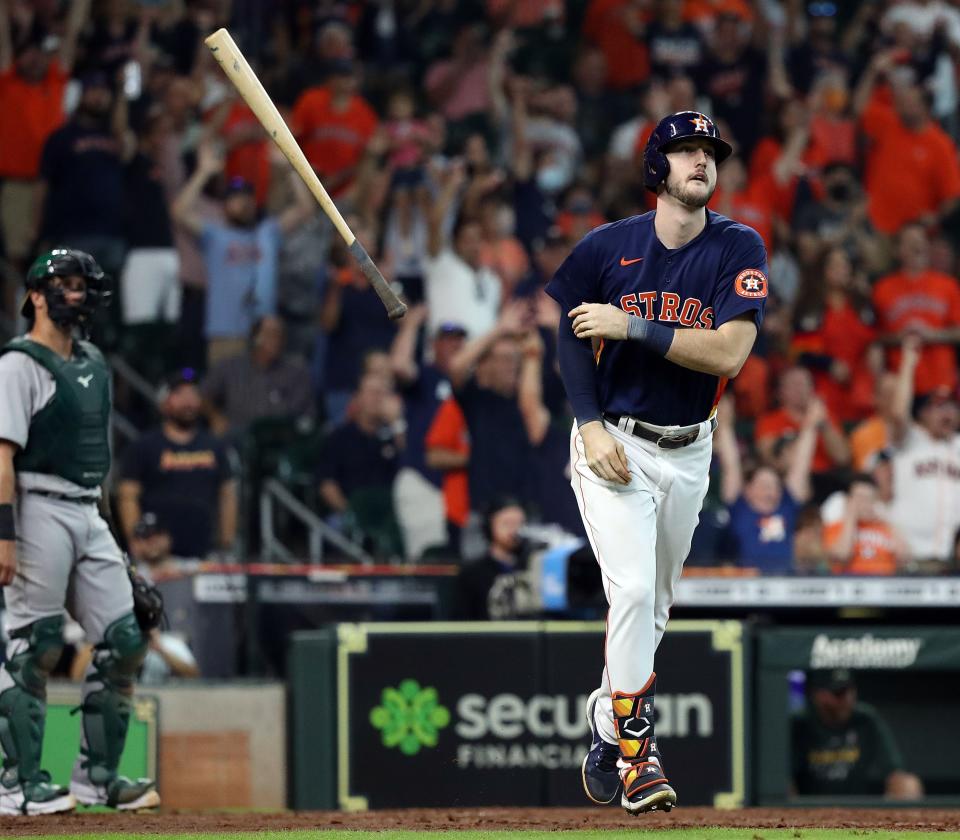 Kyle Tucker本季成為休士頓太空人陣中不可或缺的火力。（Photo by Bob Levey/Getty Images）