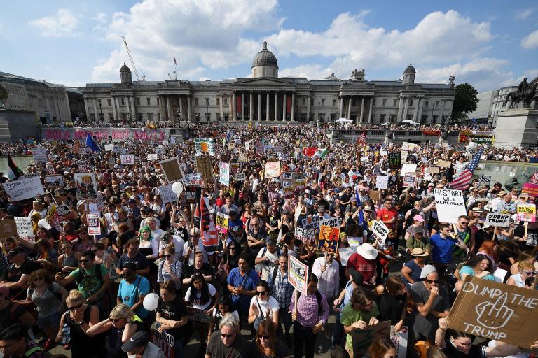 Trump UK visit: '100,000' take to London's streets in astonishing show of opposition to 'horrible' president