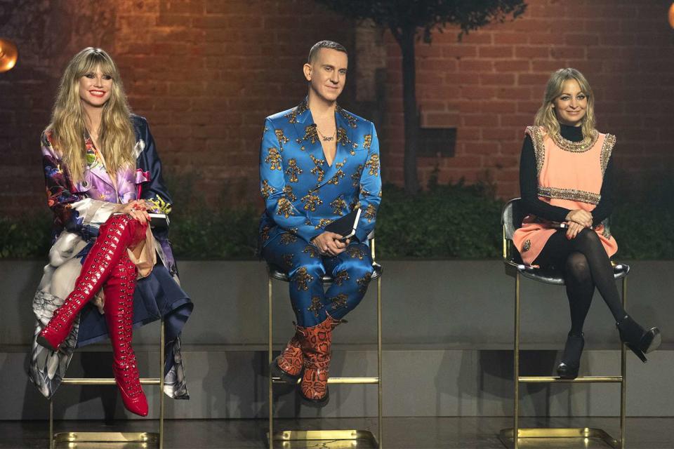 Making The Cut Season 3 Credit: James Clark Copyright: Amazon Studios Description: (L-R): Heidi Klum (Host, Judge), Jeremy Scott (Judge), Nicole Richie (Judge) Filename: Making_the_Cut_S3_judges_Heidi_Klum_Jeremy_Scott_Nicole_Richie_thumb.JPG