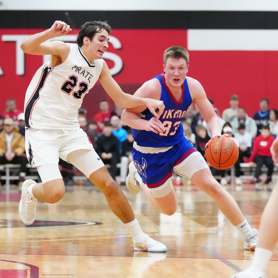 Kon Knueppel, right, and his Wisconsin Lutheran teammates will be meet Pius XI for the third time this season.