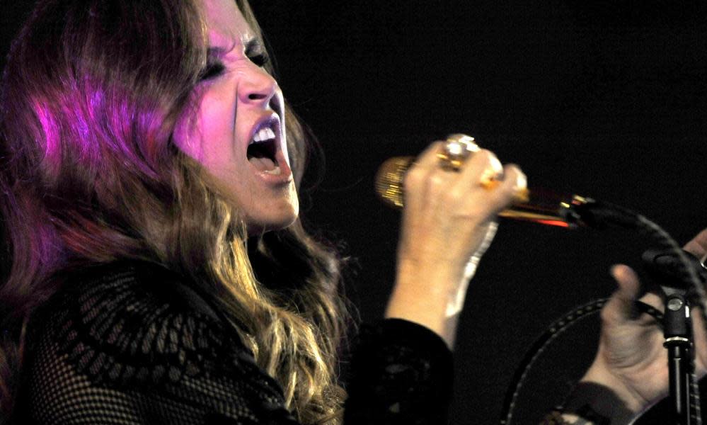 Lisa Marie Presley on stage in London in 2012.