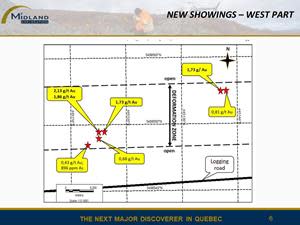 New gold showings (Wedst)