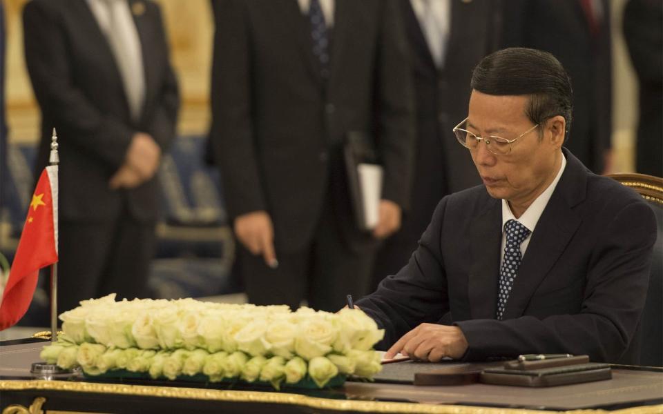 Zhang Gaoli was the Communist Party head in Tianjin and later a member of the all-powerful Politburo Standing Committee - Anadolu Agency/Getty Images