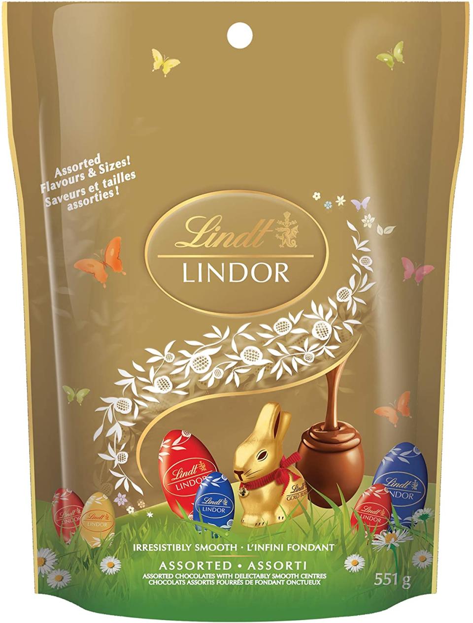 Lindt Lindor Assorted Chocolate Easter Eggs. Image via Amazon.