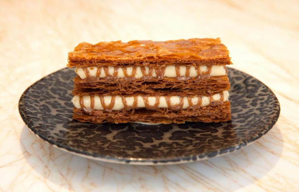 ‘Signature dish’: the millefeuille at Bar des Prés, London.