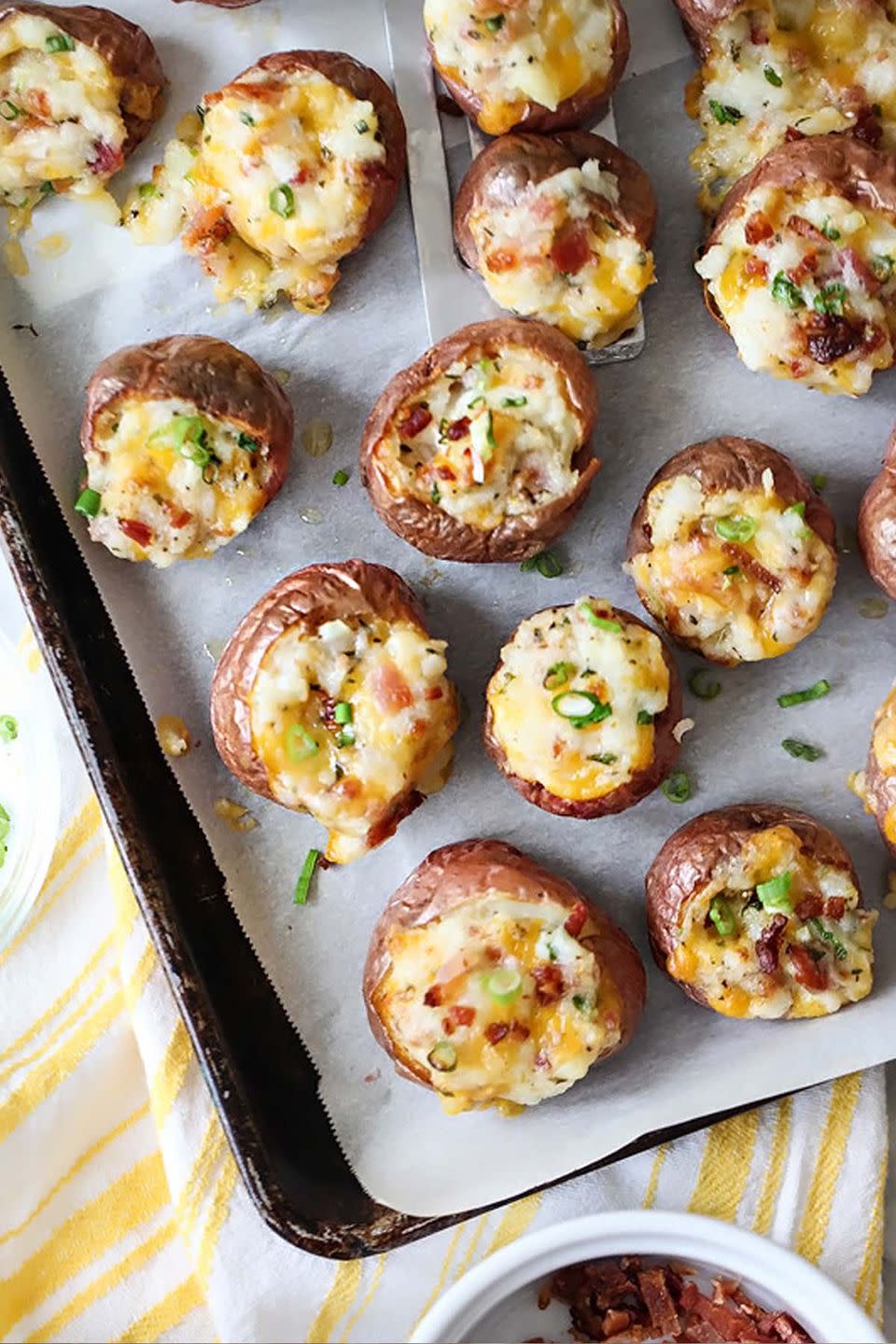 Loaded Twice Baked Red Potatoes