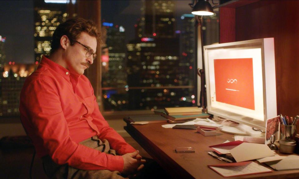 <span>Joaquin Phoenix in the movie Her: a vision of the future of AI?</span><span>Photograph: Warner Bros./Sportsphoto/Allstar</span>