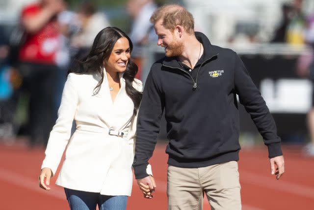 Samir Hussein/WireImage Prince Harry and Meghan Markle attend the Invictus Games in The Hague, the Netherlands in April 2022.