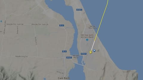 The A321 lined up with the wrong runway - Credit: FlightRadar24.com