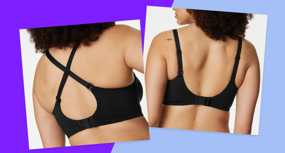 The back band is both supportive and comfortable and the straps can be adjusted to be worn crossback. (Marks & Spencer / Yahoo Life UK)