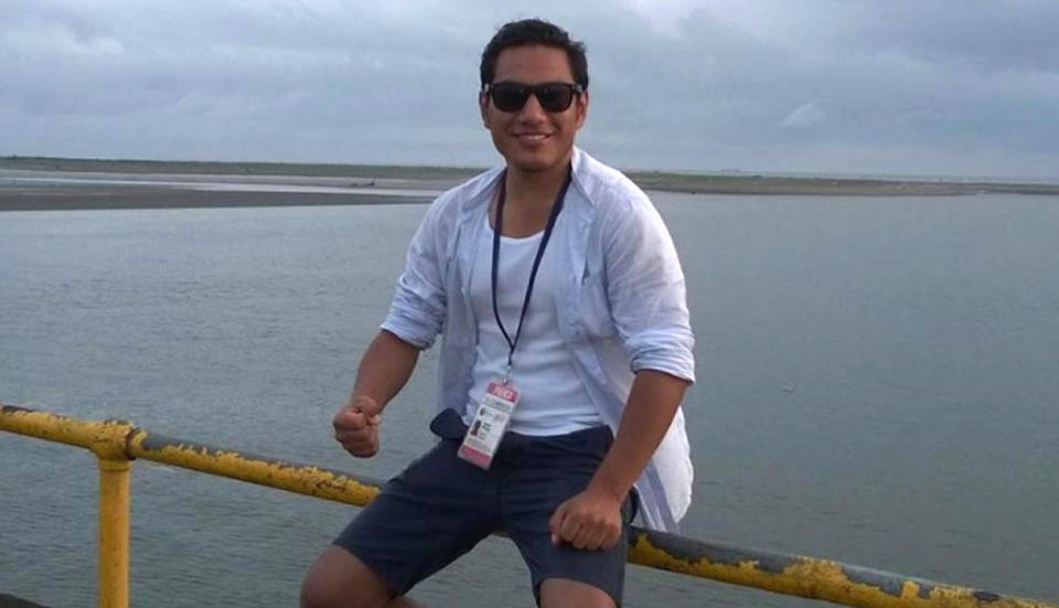 Juan Javier Ortega Reyes, reporter for the Quito daily El Comercio, killed in southwest Colombia, between April 10 and April 12, 2018. (Photo: Javier Ortega via Facebook)