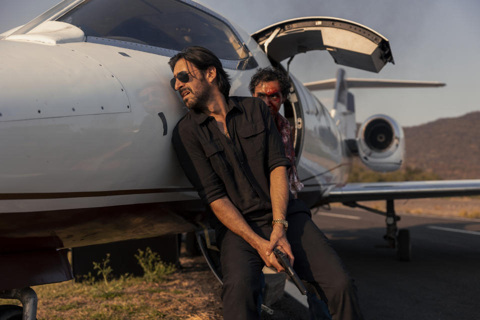 You've gotta watch out when these boys decide to have a game of Narco Polo. Settle down, blokes. Picture: Netflix