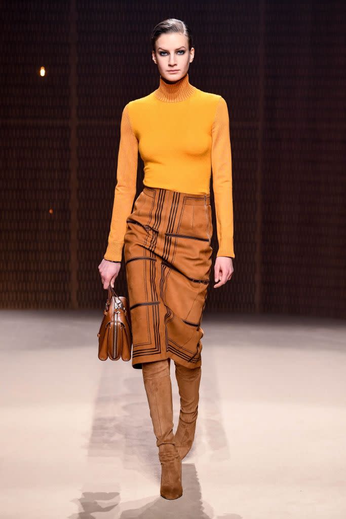 Hermes, fall 2019 trends, brown suede boots