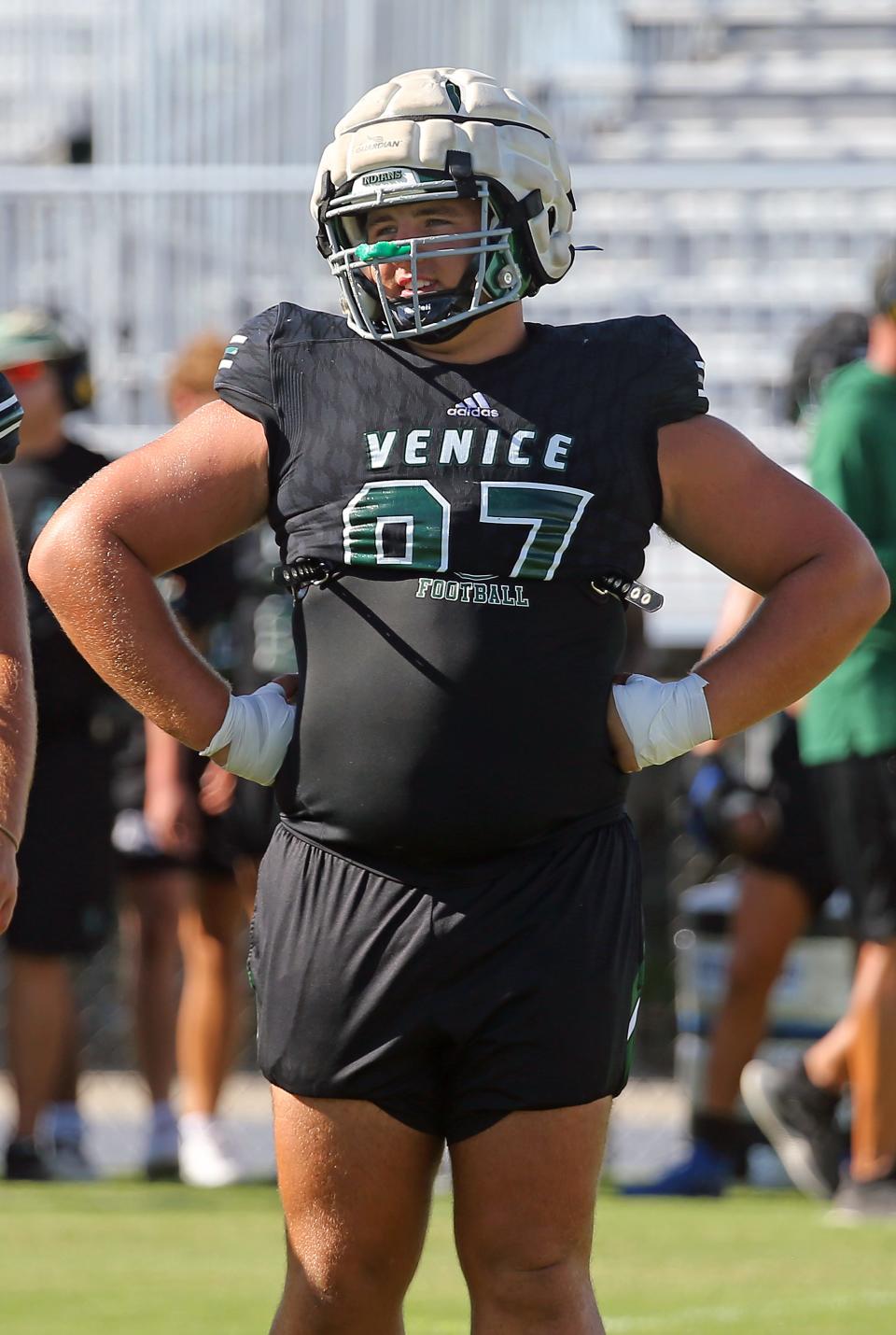 Venice High defensive lineman Ryan Daly transferred from IMG Academy for his senior season.