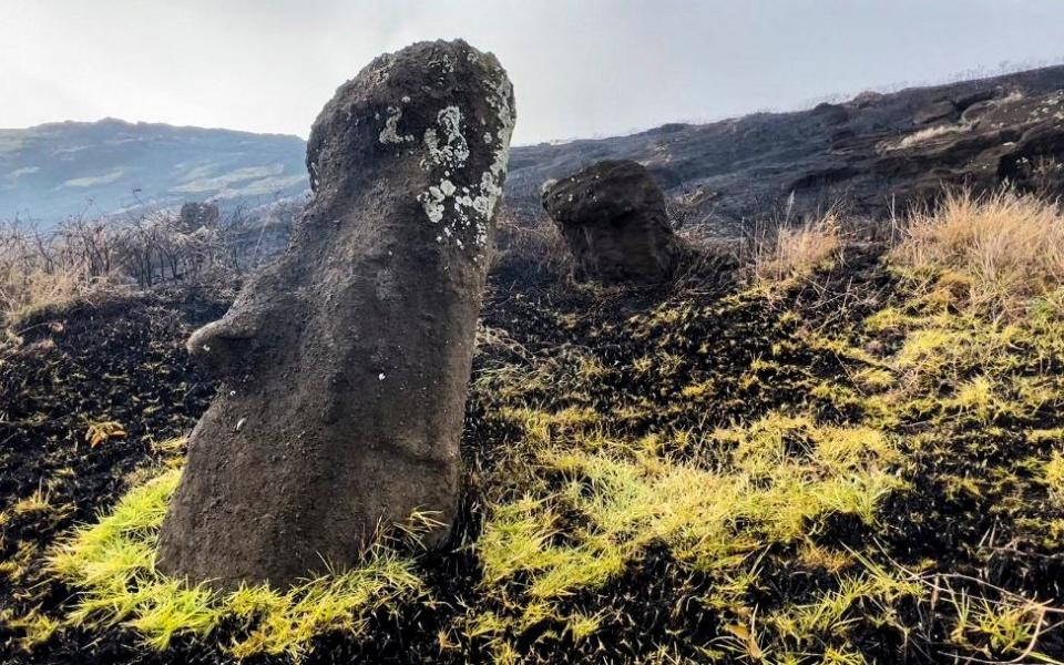 "The damage caused by the fire can't be undone," Pedro Edmunds, mayor of Easter Island, told local media - AFP 