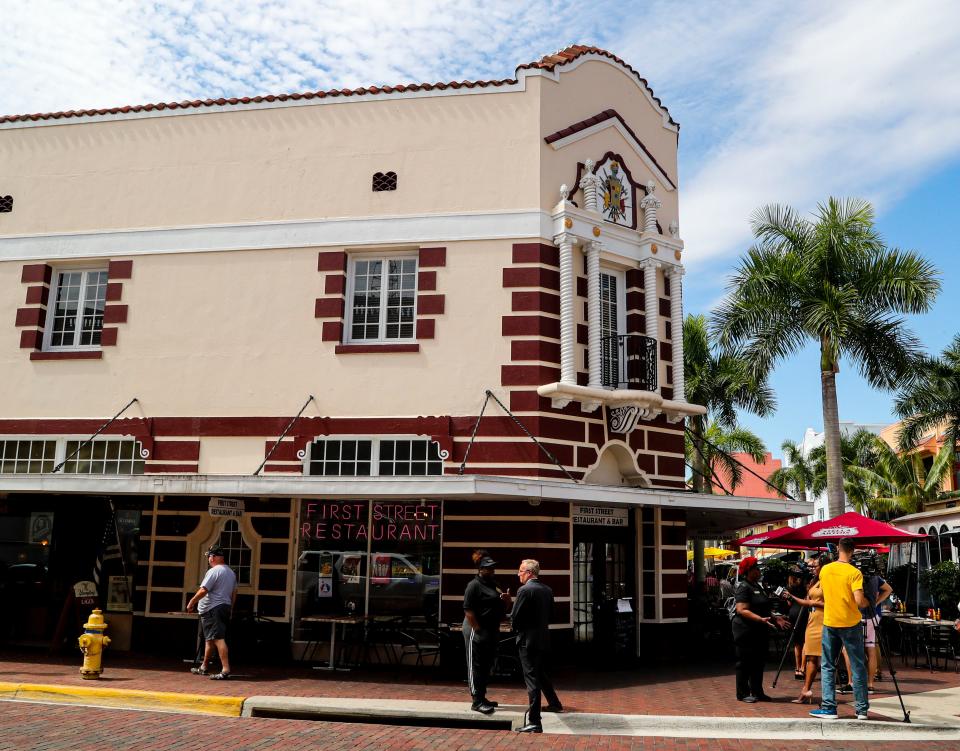 President of the Lee County NAACP, James Muwakkil, and other NAACP members went to First Street Restaurant Friday to meet with the owner, Bill  Babamov, to seek an apology for alleged racist comments and treatment by staff.