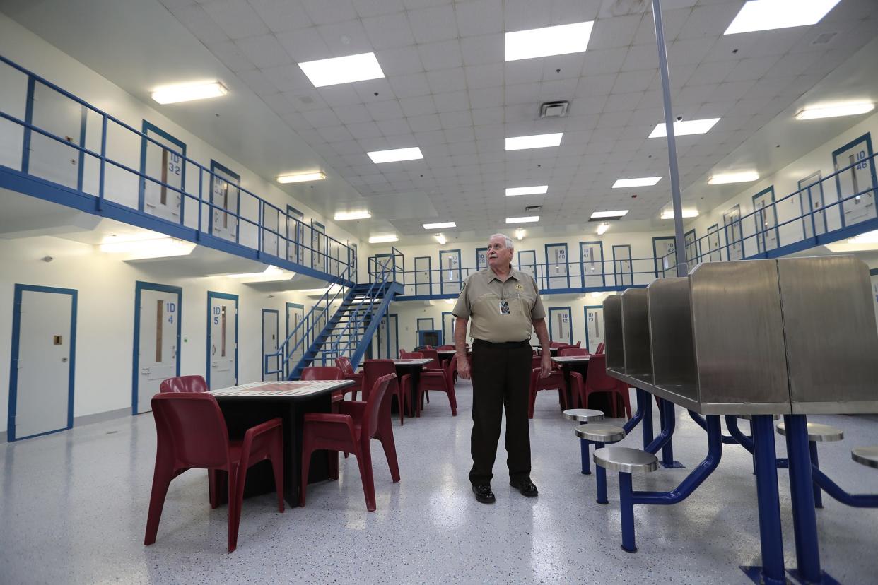 Sheriff John T. Wilcher stands inside of the newly refurbished Unit One at the Chatham County Detention Center on Monday, October 16, 2023.