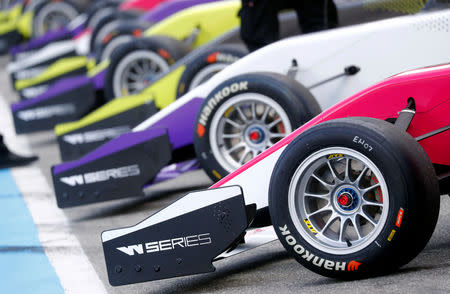 FILE PHOTO: Motorsport - W Series - Hockenheim, Germany - May 3, 2019 General view of the W Series cars during practice REUTERS/Kai Pfaffenbach/File Photo