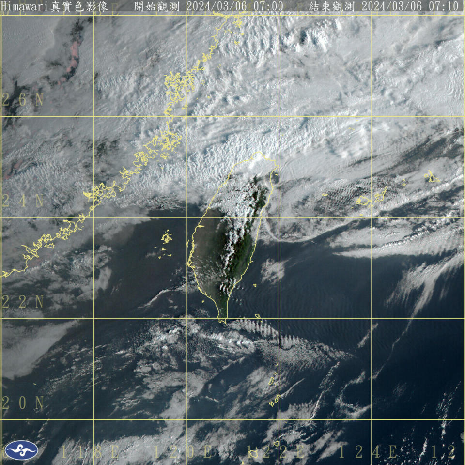 受到鋒面通過與強烈大陸冷氣團南下影響，今天北部與東北部天氣將明顯轉冷，。   圖：中央氣象署／提供