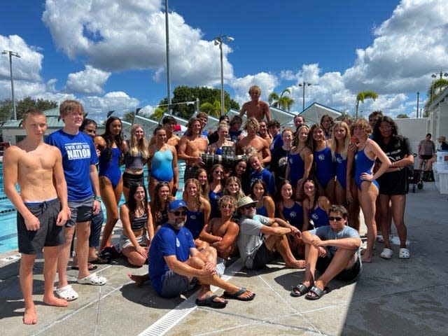 Barron Collier boys and girls swimming swept the 2023 CCAC Championships.