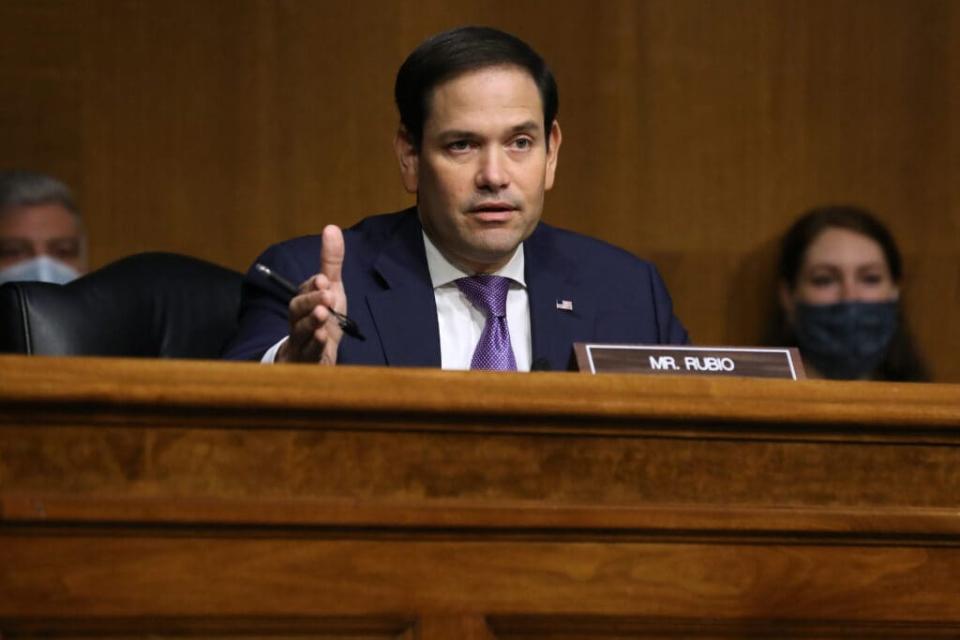 Senate Foreign Relations Committee member Sen. Marco Rubio (R-FL) questions witnesses during a hearing about Venezuela in the Dirksen Senate Office Building on Capitol Hill August 04, 2020 in Washington, DC. (Photo by Chip Somodevilla/Getty Images)