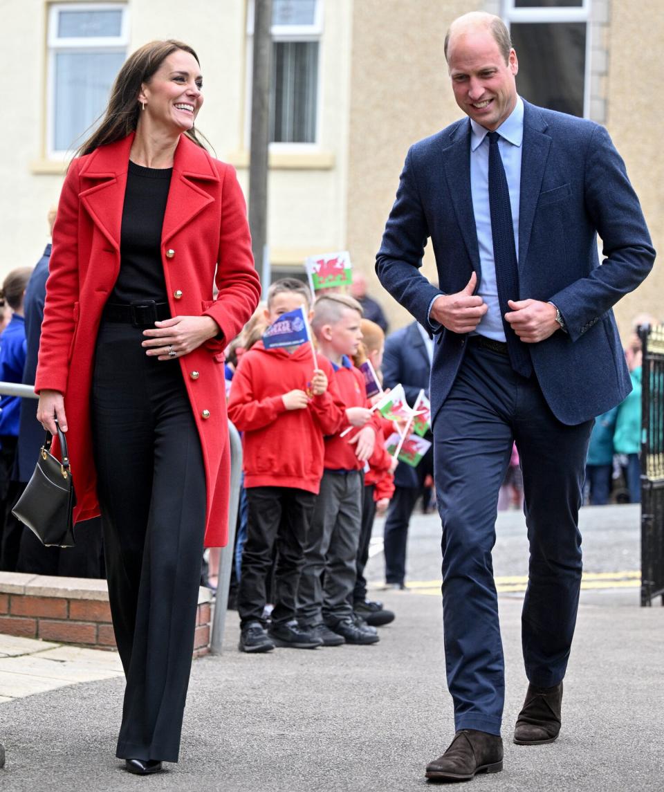 Prince William, Prince of Wales and Catherine, Princess of Wales arrive at St Thomas Church, which has been has been redeveloped to provide support to vulnerable people, during their visit to Wales on September 27, 2022 in Swansea, Wales