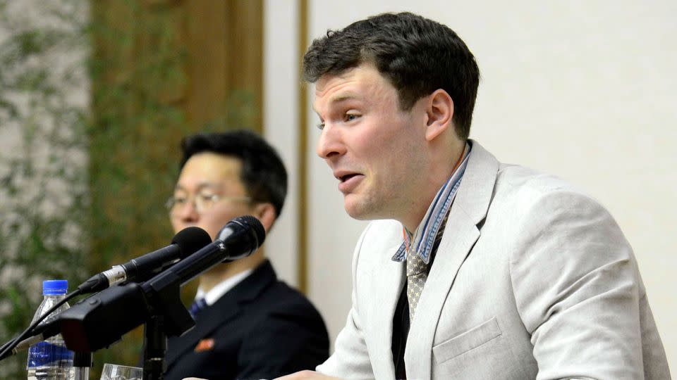 North Korean officials said Warmbier fell into a coma after his trial. Photo: AAP