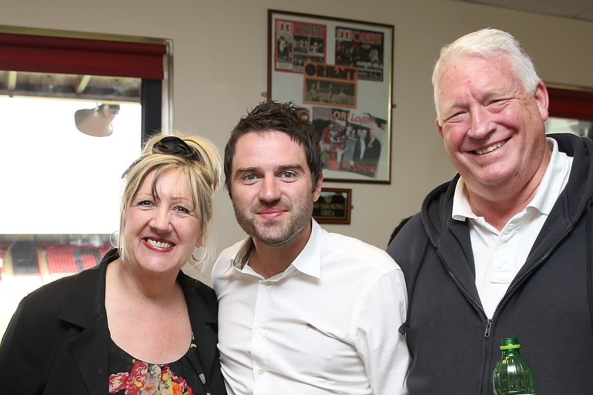 (From left) Linda Gilbey, George Gilbey and Pete McGarry in 2015 (Tim P Whitby/Getty Images for St Joseph’s Hospice and Haven House Children’s Hospice)