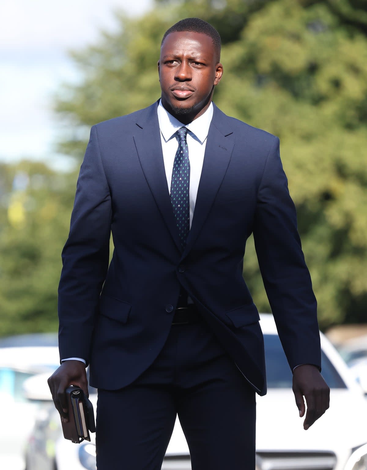 Manchester City footballer Benjamin Mendy arrives at Chester Crown Court (PA) (PA Wire)