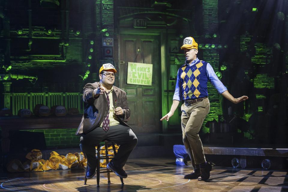 Josh Gad and Andrew Rannells in 'Gutenberg! The Musical'