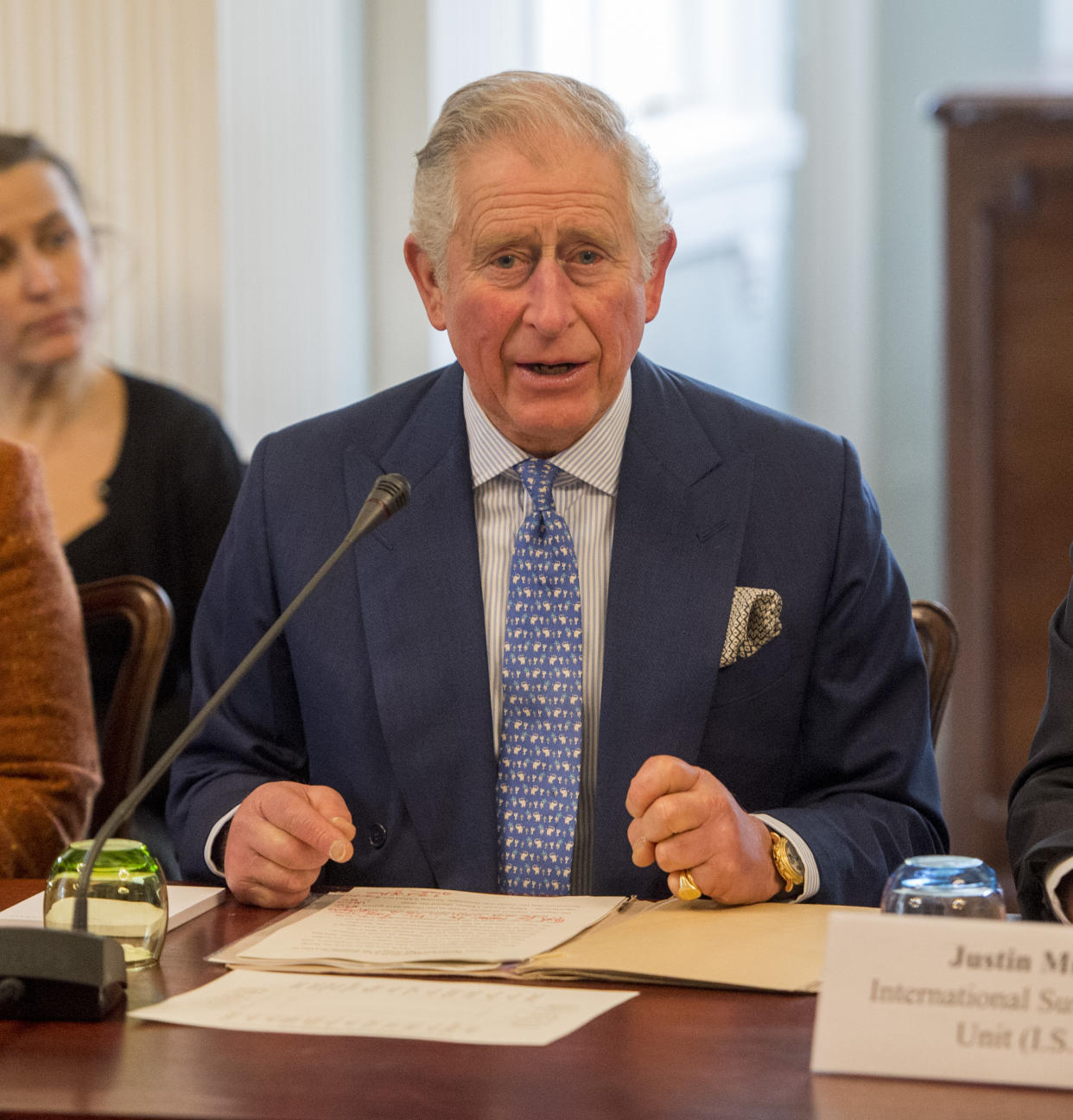 Prince Charles delivers a speech about the ‘nightmare’ of plastic waste in January (Getty)