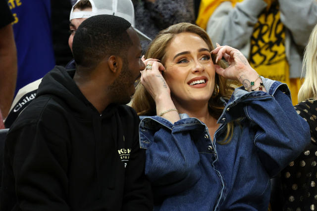 Adele Wears Louis Vuitton Coat & Altuzarra @ with boyfriend Rich Paul At  Lakers vs Warriors Game