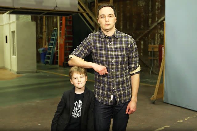 <p>CBS</p> Iain Armitage (left) and Jim Parsons on 'Young Sheldon'