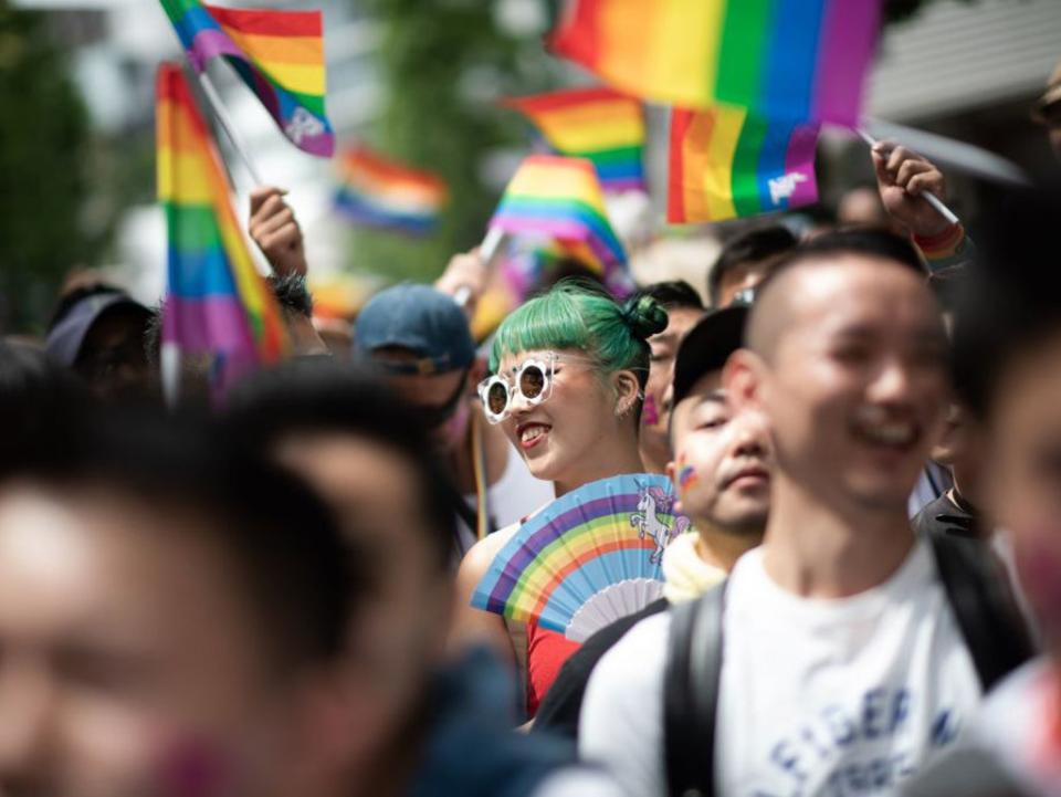 File: People attend the annual Tokyo Rainbow Parade in 2018 (Getty Images)