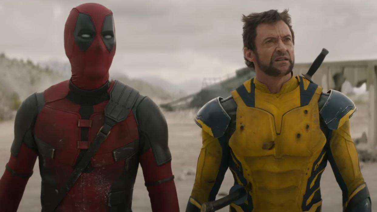  Ryan Reynolds and Hugh Jackman in Deadpool & Wolverine. 