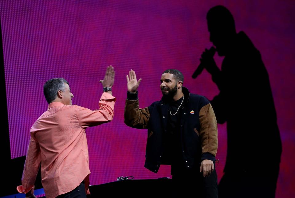 Drake announces the launch of Apple Music in 2015: Justin Sullivan/Getty Images