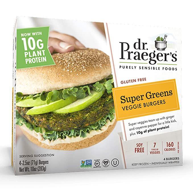 2) Dr. Praeger's Super Greens Veggie Burgers, 4-Count