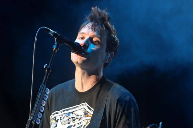 Mark Hoppus and Blink-182 perform in Chula Vista, Calif., in 2009. File Photo by Roger Williams/UPI