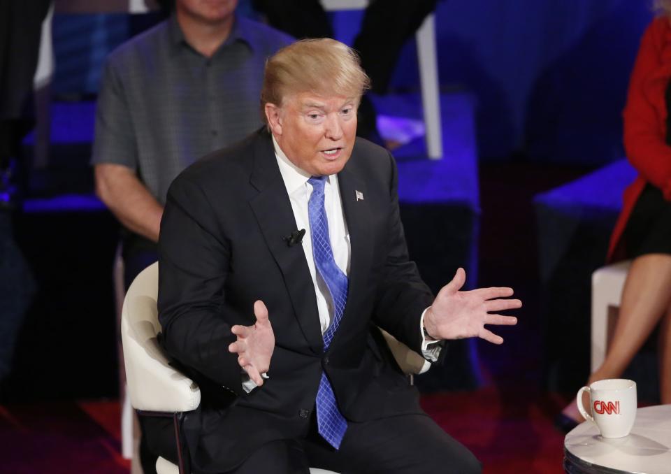 In March 2016, Donald Trump, then a Republican presidential candidate, participated in a CNN town hall with Anderson Cooper at the Riverside Theater.