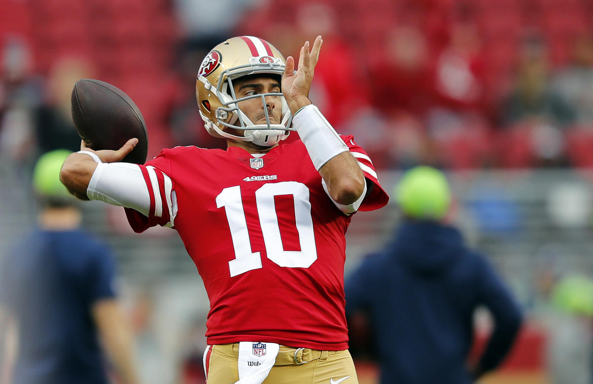 San Francisco 49ers 17-11 Philadelphia Eagles: Jimmy Garoppolo throws and  runs for touchdowns to hold off Jalen Hurts, NFL News