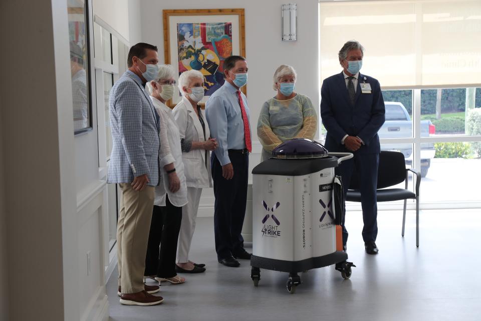 NCH brought a A Xenex robot to the Neighborhood Health Clinic in Naples on Tuesday, June 2, 2020.