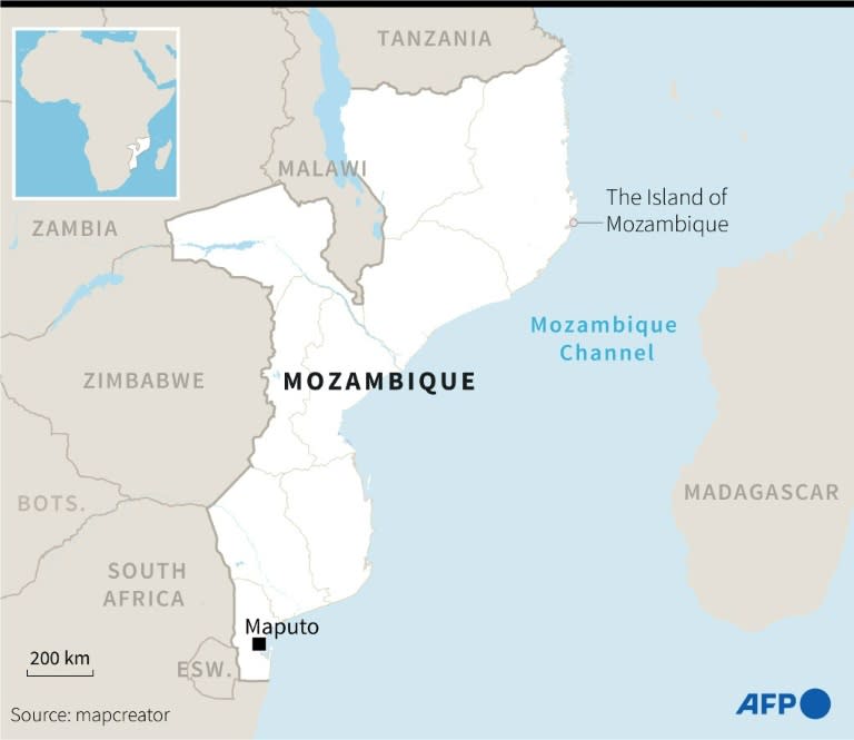 Map of Mozambique locating the Island of Mozambique. (Kun TIAN)