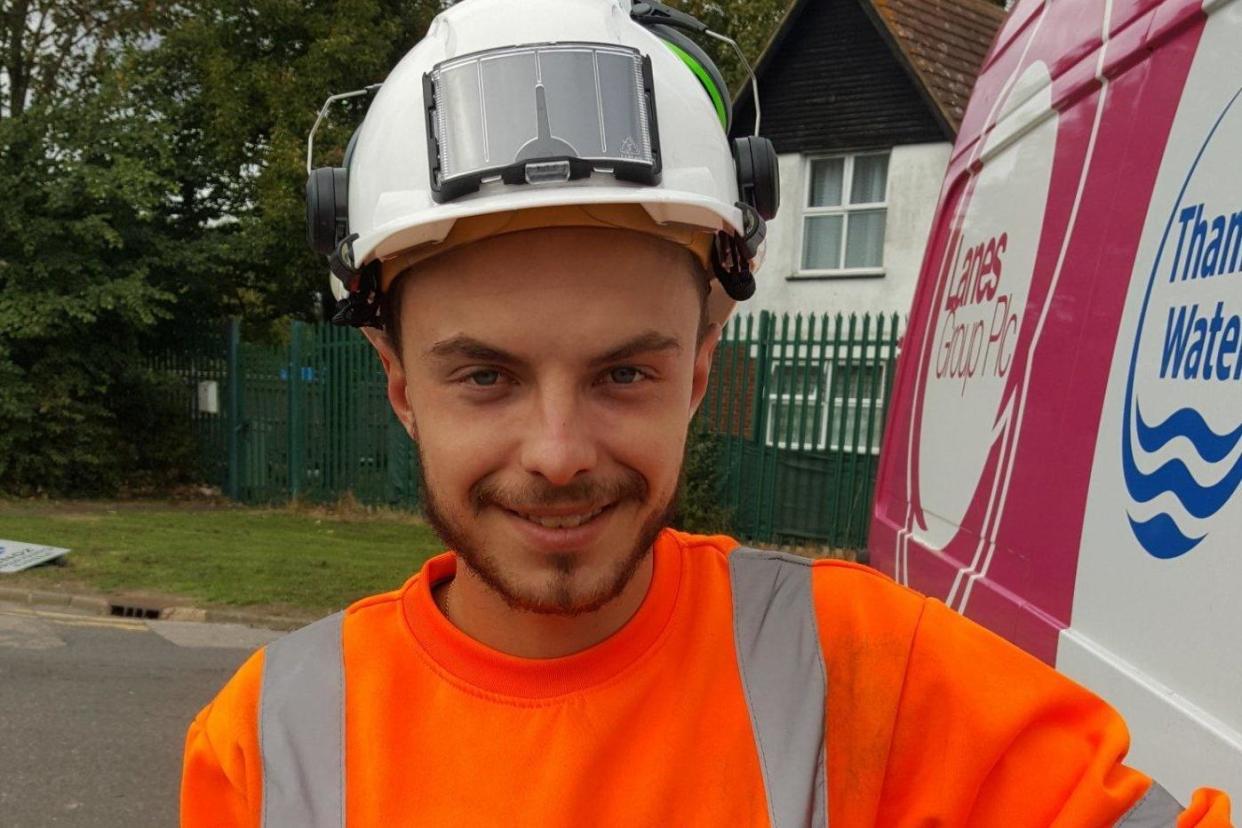 Hero water engineer Jack Gale, who saved the life of a young baby who was choking using first aid skills he learnt in the Army